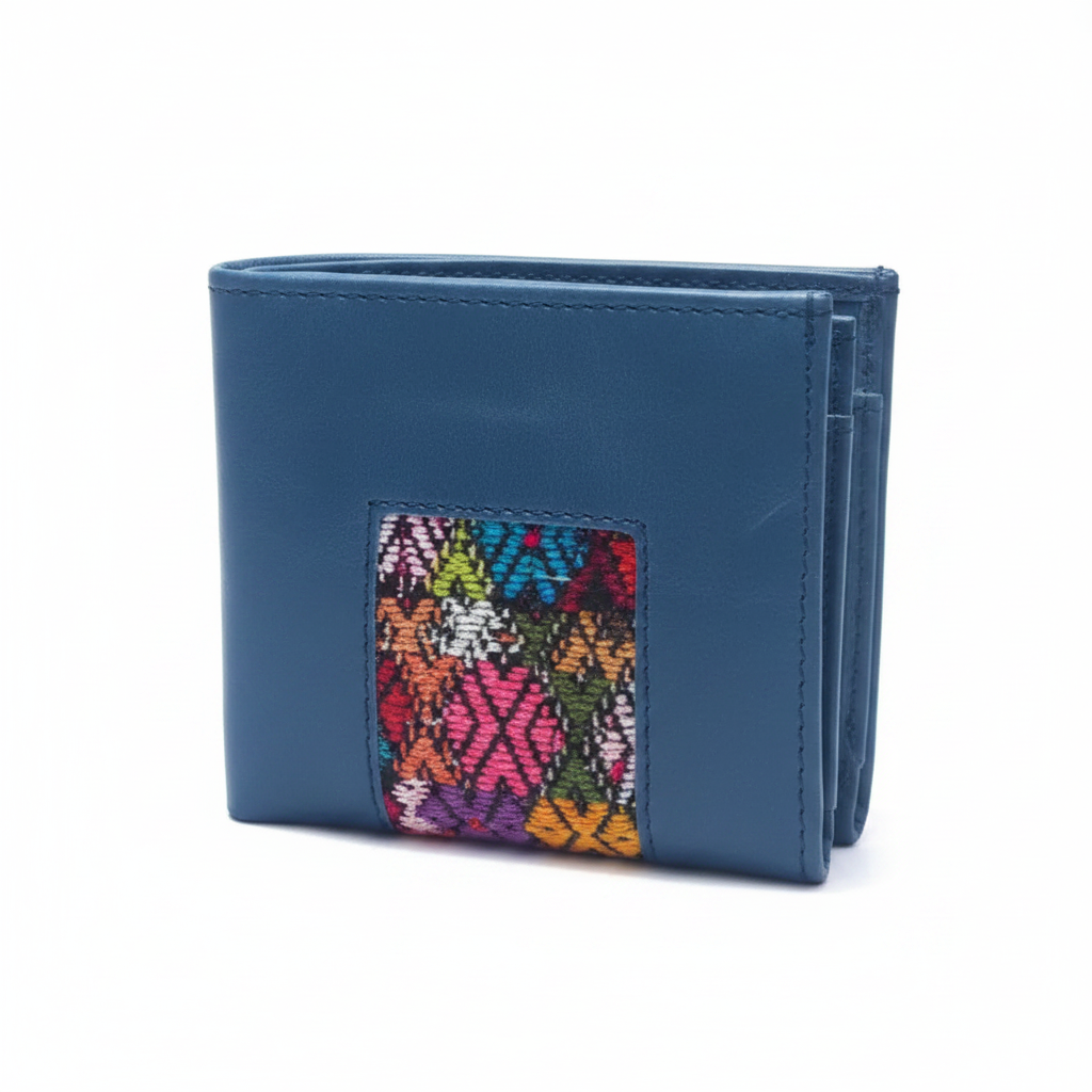 Cartera azul huipil