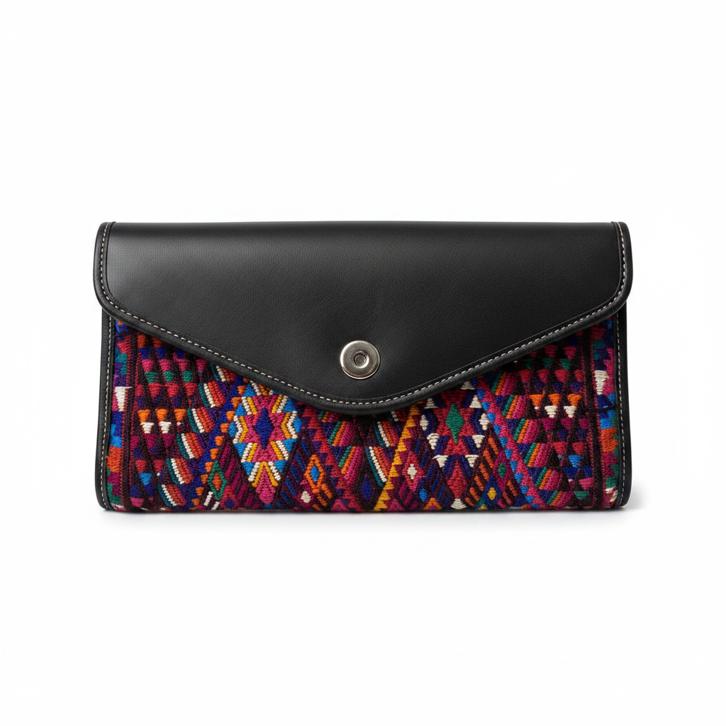 Clutch Huipil - Fondo Blanco