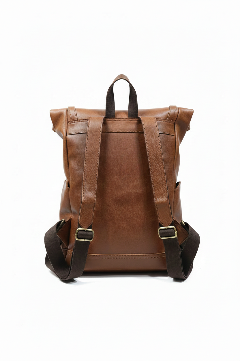 Mochila cuero - vista trasera sin etiqueta